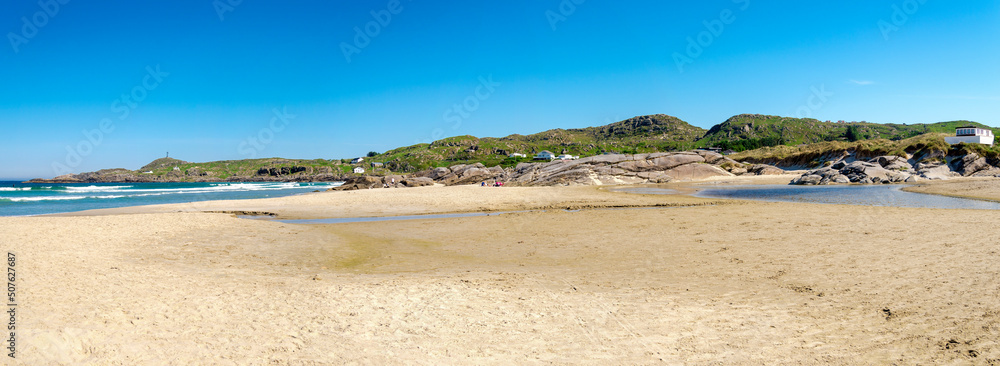 Hellesto beach and scenic coastal rocky landscape, Stavanger, Norway, May 2018