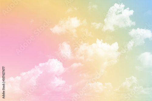 Pastel of sky and soft cloud abstract background