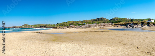 Obraz na płótnie Hellesto beach and scenic coastal rocky landscape, Stavanger, Norway, May 2018 w salonie