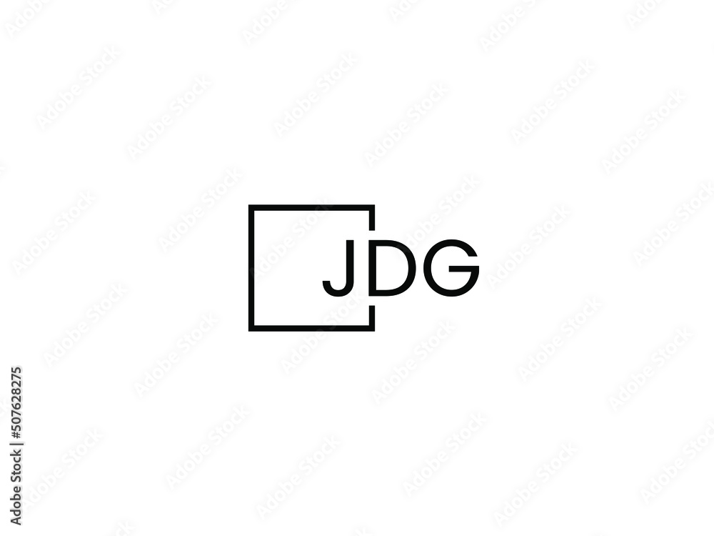 Fototapeta premium JDG letter initial logo design vector illustration