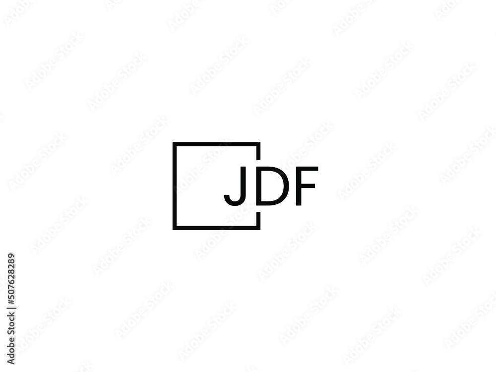 Obraz premium JDF letter initial logo design vector illustration