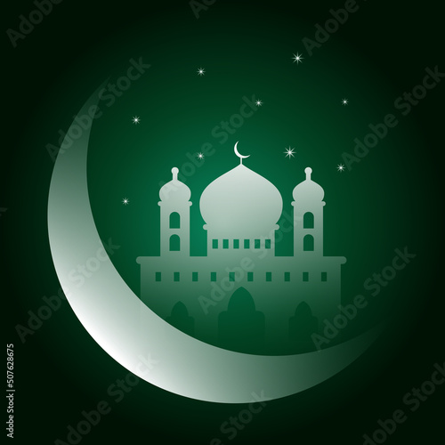 Happy Muharram. Islamic banner, postcard.