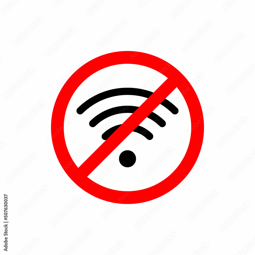 No wireless wifi icon vector illustration No wireless wifi icon vector illustration