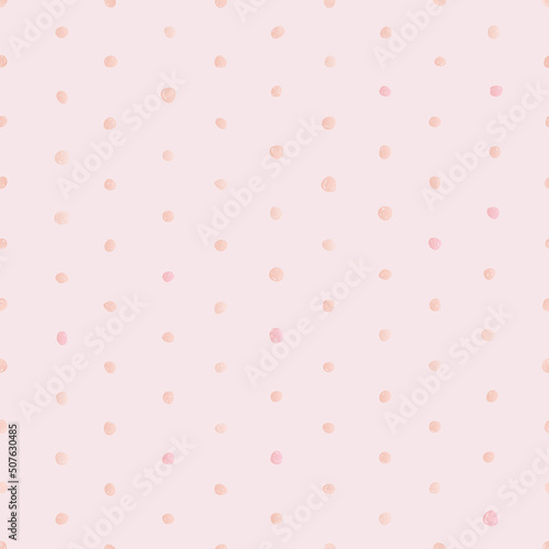 Simple vector seamless pattern with pink dots on pink background. For wallpapers, fabric and textile print, gift and wrapping paper, decoration and invitation, pattern fills or web page background.