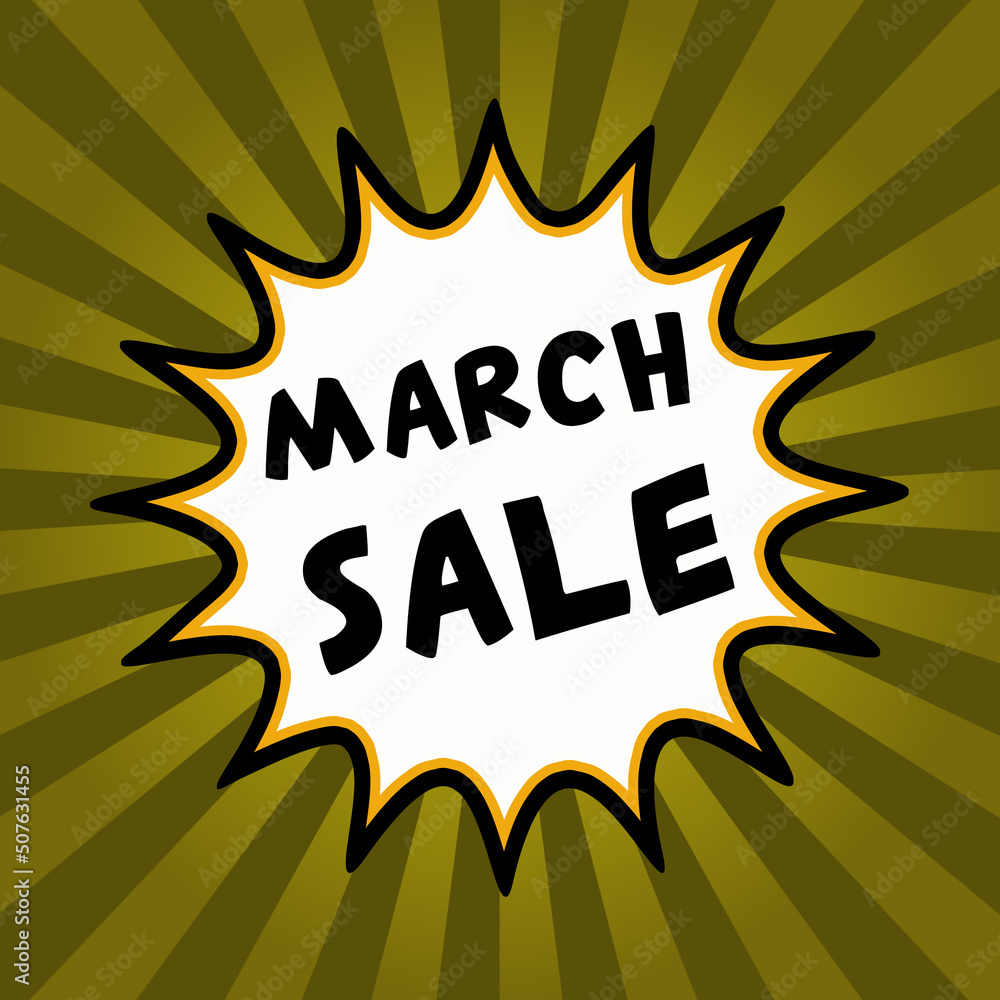 March Sale Illustration March Sale Illustration