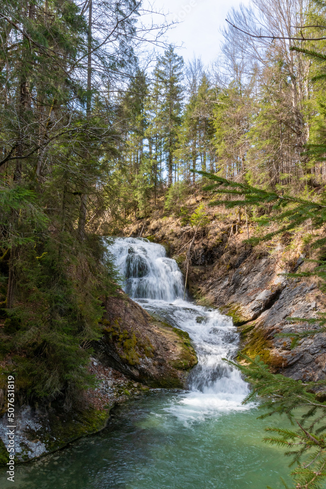 Naklejka premium waterfall in the mountains (Bavaria, Germany)