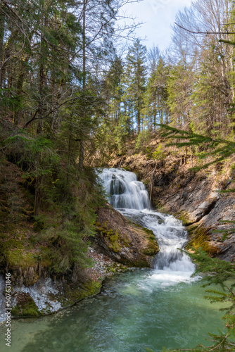 waterfall in the mountains (Bavaria, Germany)