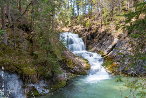 waterfall in the mountains  Bavaria  Germany 
