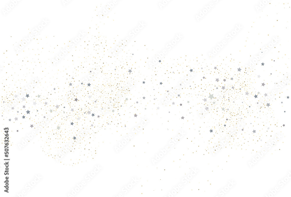 Fototapeta premium Light gold and light silver glitter confetti background.