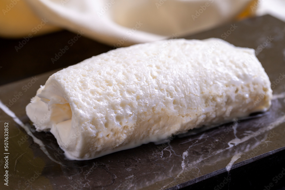 Clotted cream. Fresh milk cream. Fresh cow cream prepared daily. Close-up. Clotted cream. Fresh milk cream. Fresh cow cream prepared daily. Close-up.