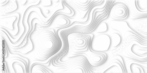 Abstract design with black and white abstract background . Abstract papercut and multi layer cutout geometric pattern on vector, Abstract soft white background with waves, textured Papercut .