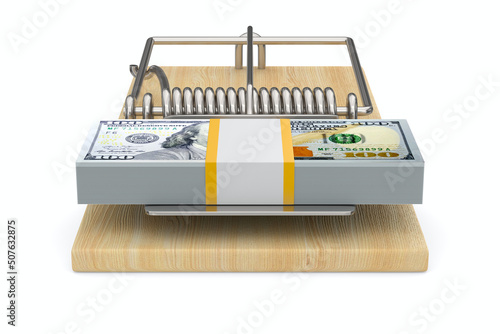 mousetrap on white backgrou...