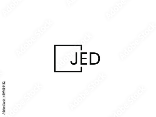 JED letter initial logo design vector illustration