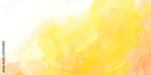 Yellow watercolour texture. Watercolor vector art background for cards, flyer, poster, banner and cover design. Hand drawn illustration for your design. place for text.