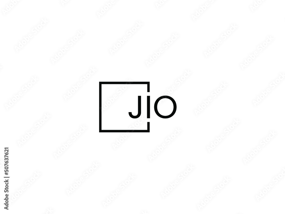 JIO letter initial logo design vector illustration JIO letter initial logo design vector illustration