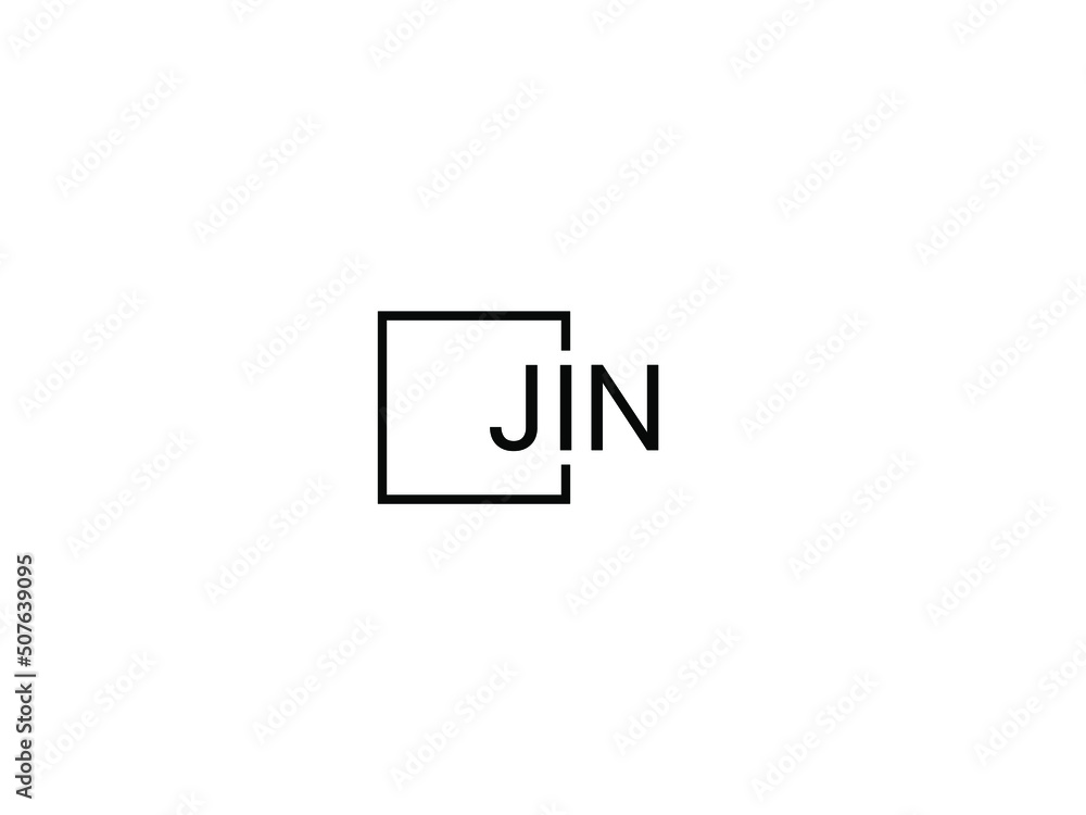 Fototapeta premium JIN letter initial logo design vector illustration