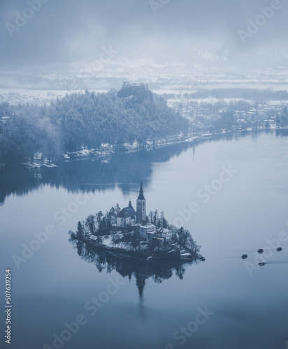 Lake Bled on a winter day © gljivec