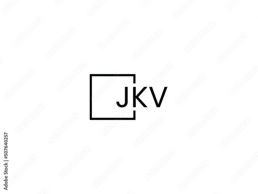 Fototapeta premium JKV letter initial logo design vector illustration