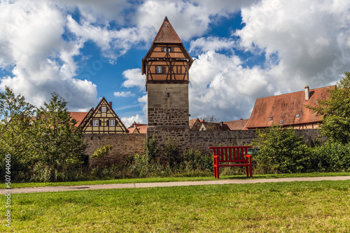 Dinkelsbühl, Germany. Peasant tower and city wall