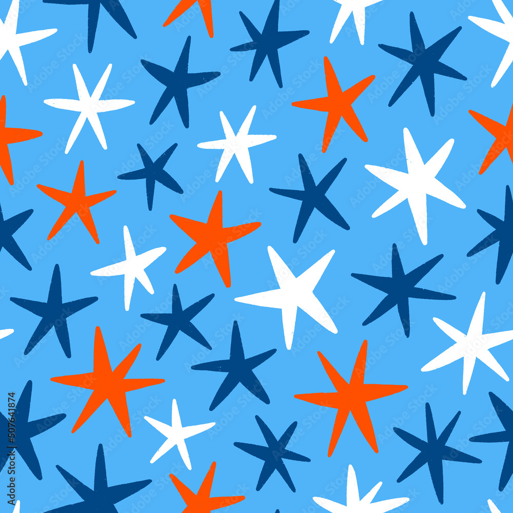 Red, white and blue stars pattern Red, white and blue stars pattern