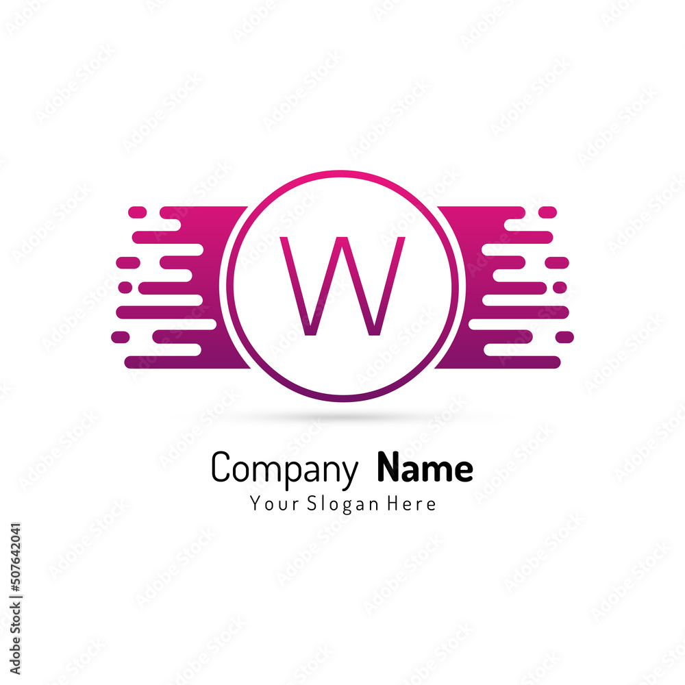 Initial Letter W Logo Template Design. Creative Letter W Logo Design Vector Illustration. Initial Letter W Logo Template Design. Creative Letter W Logo Design Vector Illustration.