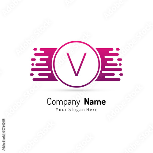 Initial Letter V Logo Template Design. Creative Letter V Logo Design Vector Illustration. 