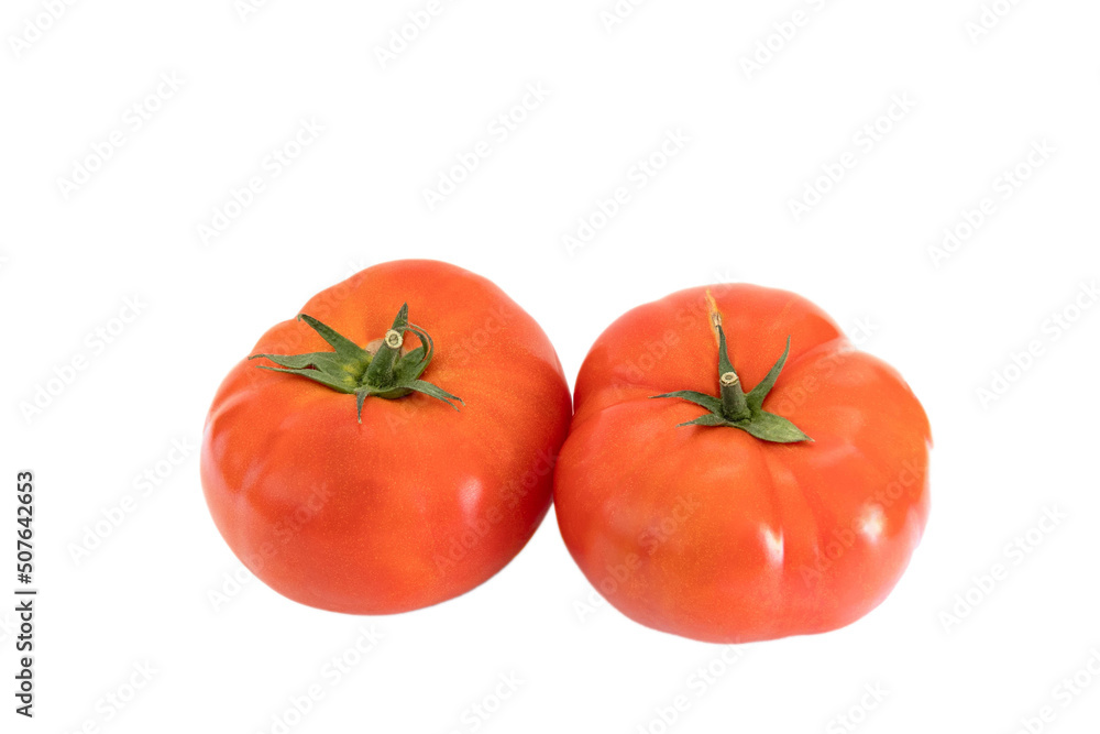 grosses tomates en gros plan sur un fond blanc grosses tomates en gros plan sur un fond blanc