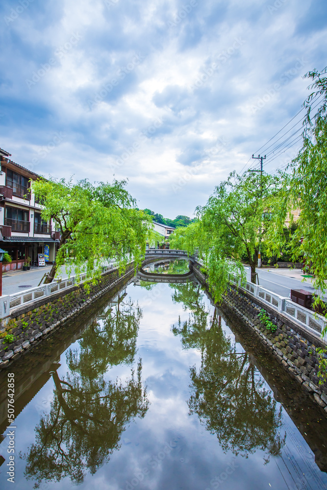 兵庫県　早朝の城崎温泉・風景
