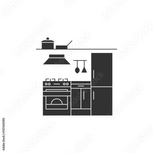 Kitchen icon isolated on white background. Kitchen appliances symbol modern, simple, vector, icon for website design, mobile app, ui. Vector Illustration