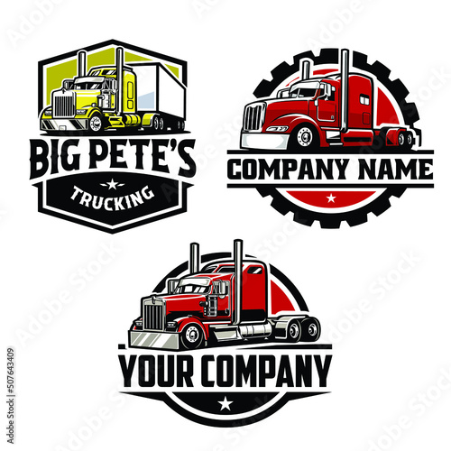 Trucking company logo bundle template set. Best for trucking and freight related industry  