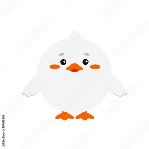 circle, animal, face, cartoon, head, goose, gosling, round, game, vector, icon, cute, flat, application, happy, sign, shape, pattern, kawaii, baby, childish, eyes, bird, design, illustration, characte photo