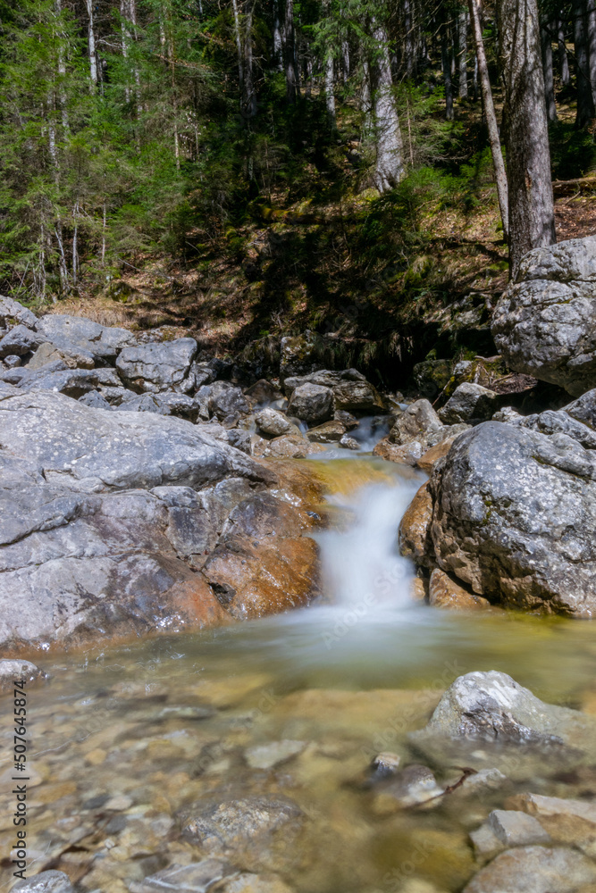 stream in the mountains (Bavaria, Germany) stream in the mountains (Bavaria, Germany)