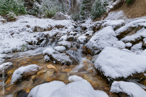 Dalfazer wasserfall during winter (Tyrol, Austria)