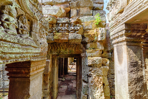 Ruins of ancient Preah Khan temple in Angkor  Cambodia
