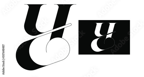 elegant letter Y logo monogram branding vector