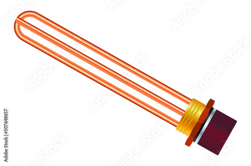 three-pipe heating element with thermostat