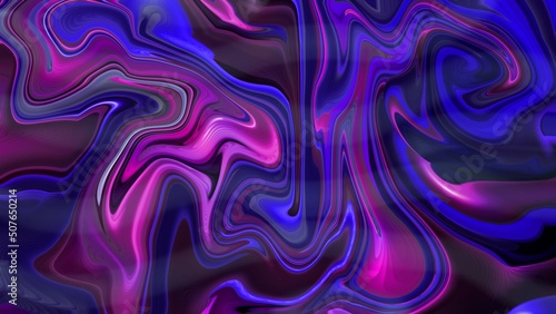 Glowing blue pink liquid painting background. Highly detailed colorful vibrant abstract painting for use as backgrounds, textures and overlays