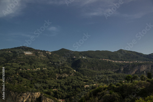 mountains and clouds Paleokrastitsa Corfu Grecce