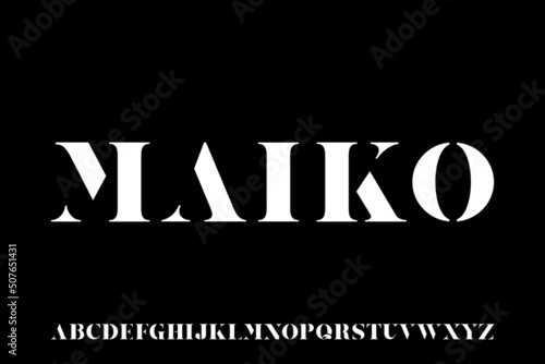 Abstract elegant luxury typeface design vector