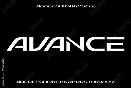 Modern sporty display font vector with alternate