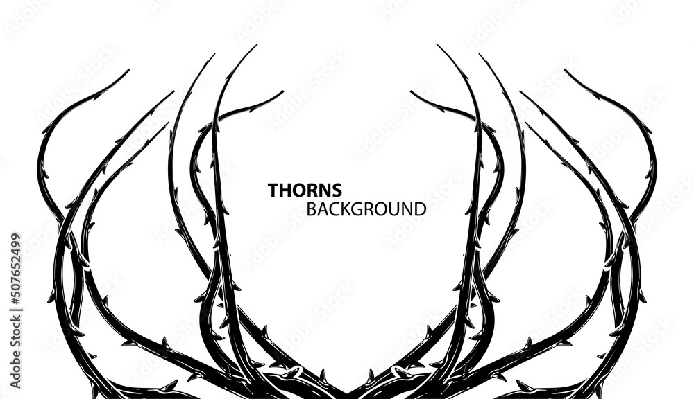 Abstract thorns horror background