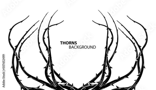 Abstract thorns horror background