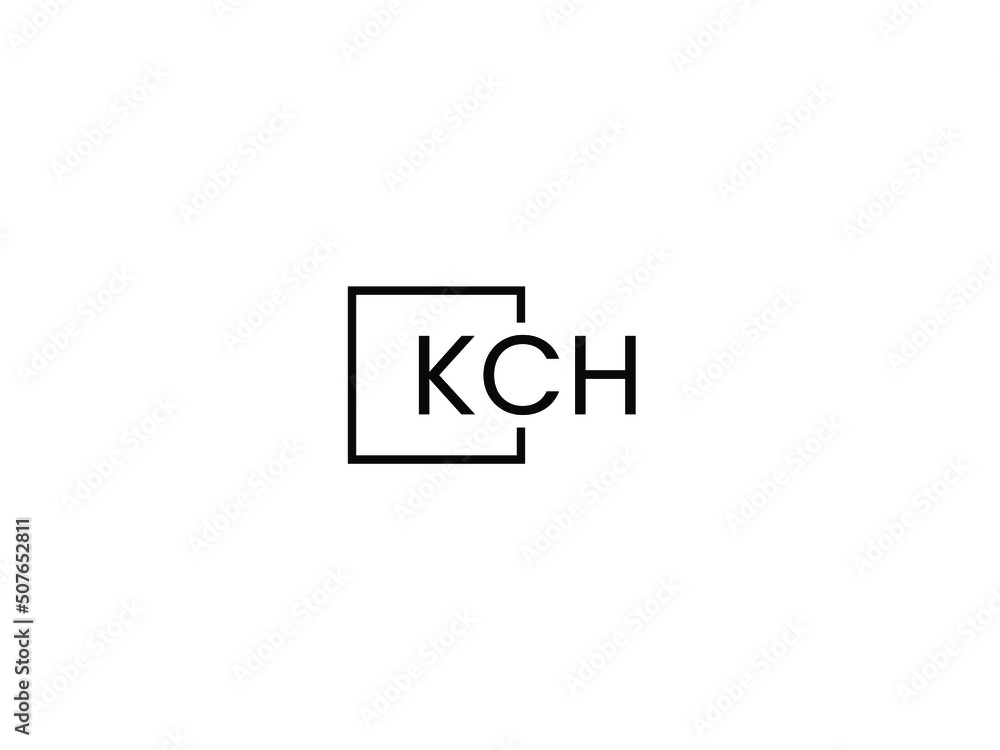 Obraz premium KCH letter initial logo design vector illustration 