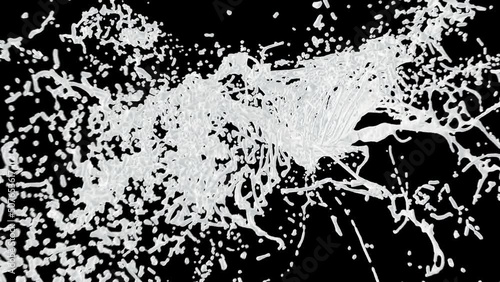 Wallpaper Mural Milk Splash Slow-Motion with droplets 3d rendering 4K Torontodigital.ca