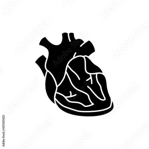 Myocarditis color line icon. Human diseases.