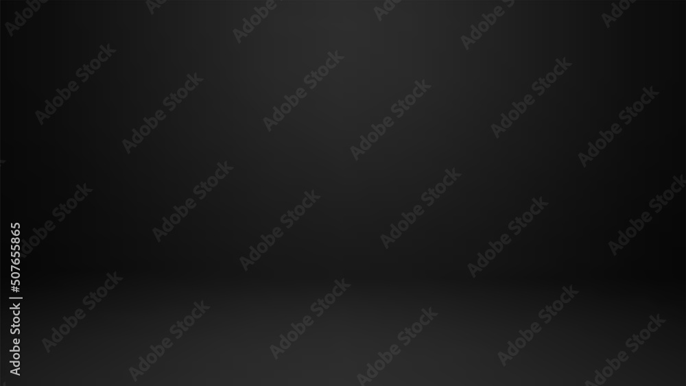 Empty black studio background. Design for displaying product. Stock