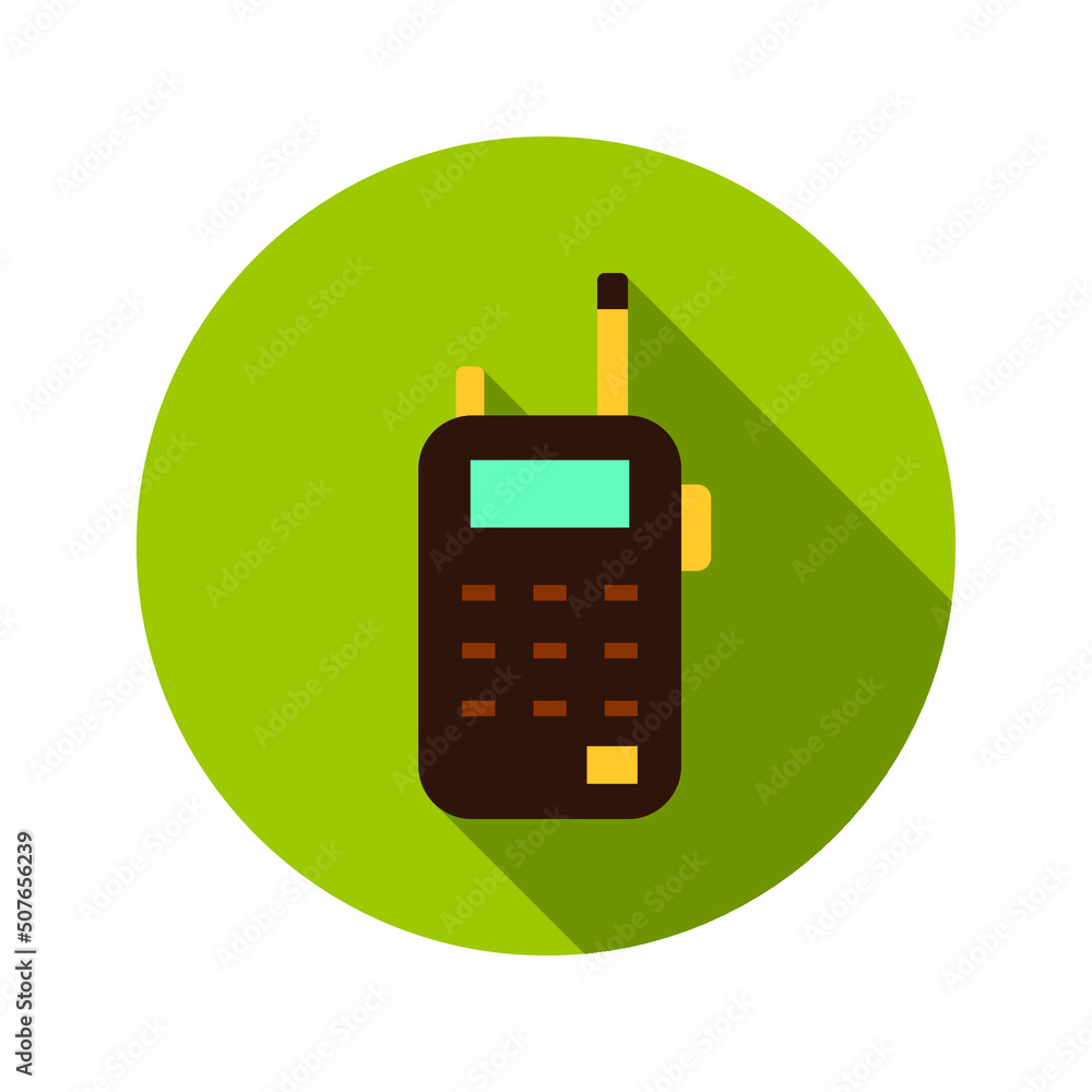 Walkie Talkie Circle Icon. Vector Illustration of Military Sign. Walkie Talkie Circle Icon. Vector Illustration of Military Sign.