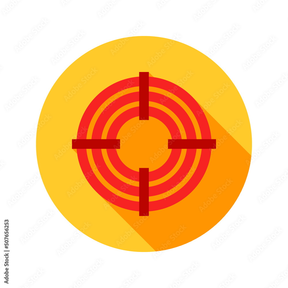Weapon Target Circle Icon. Vector Illustration of Military Sign. Weapon Target Circle Icon. Vector Illustration of Military Sign.