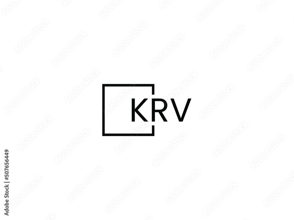 KRV letter initial logo design vector illustration KRV letter initial logo design vector illustration