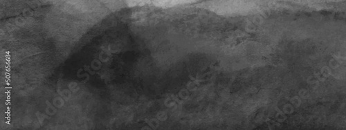 Grey watercolor grungy textured on white paper with splatter background illustration. White painted cement wall texture. Old grunge textures with scratches and cracks. Graphite sandstone wall grunge.